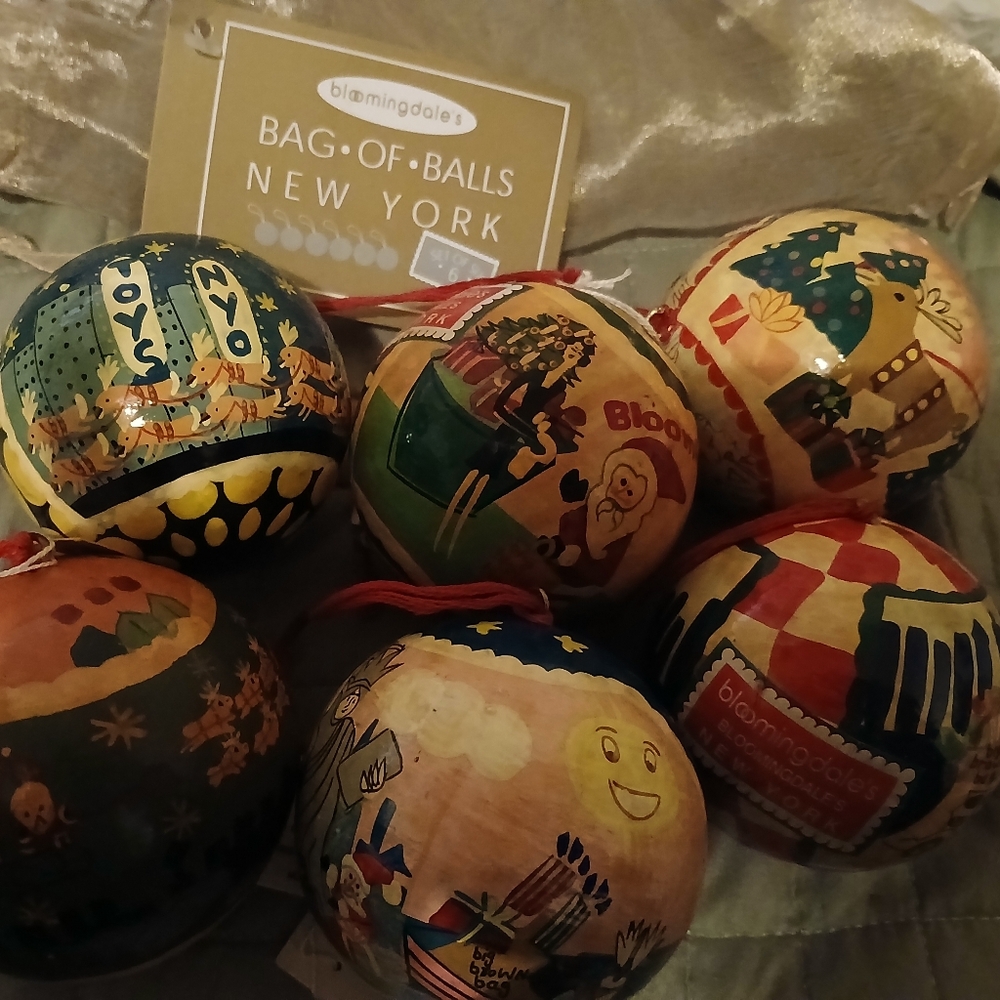 Vintage Bloomingdales New York Christmas Balls